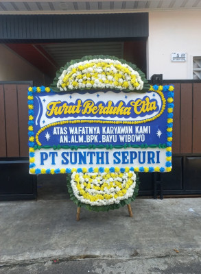Papan Bunga Duka di Boros